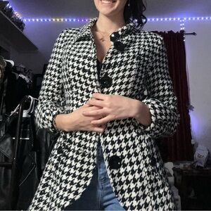 Black and white coat